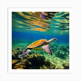 Green Sea Turtle Art Print