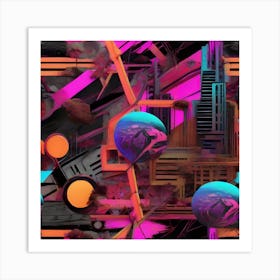 Futuristic City 28 Art Print