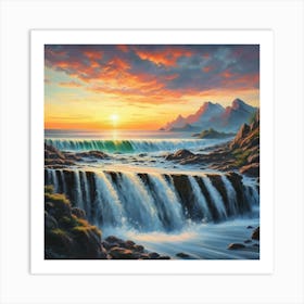 Landscape Painting Hd Hyperrealistic 14 Art Print