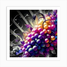 Abstract Grapes Art Print