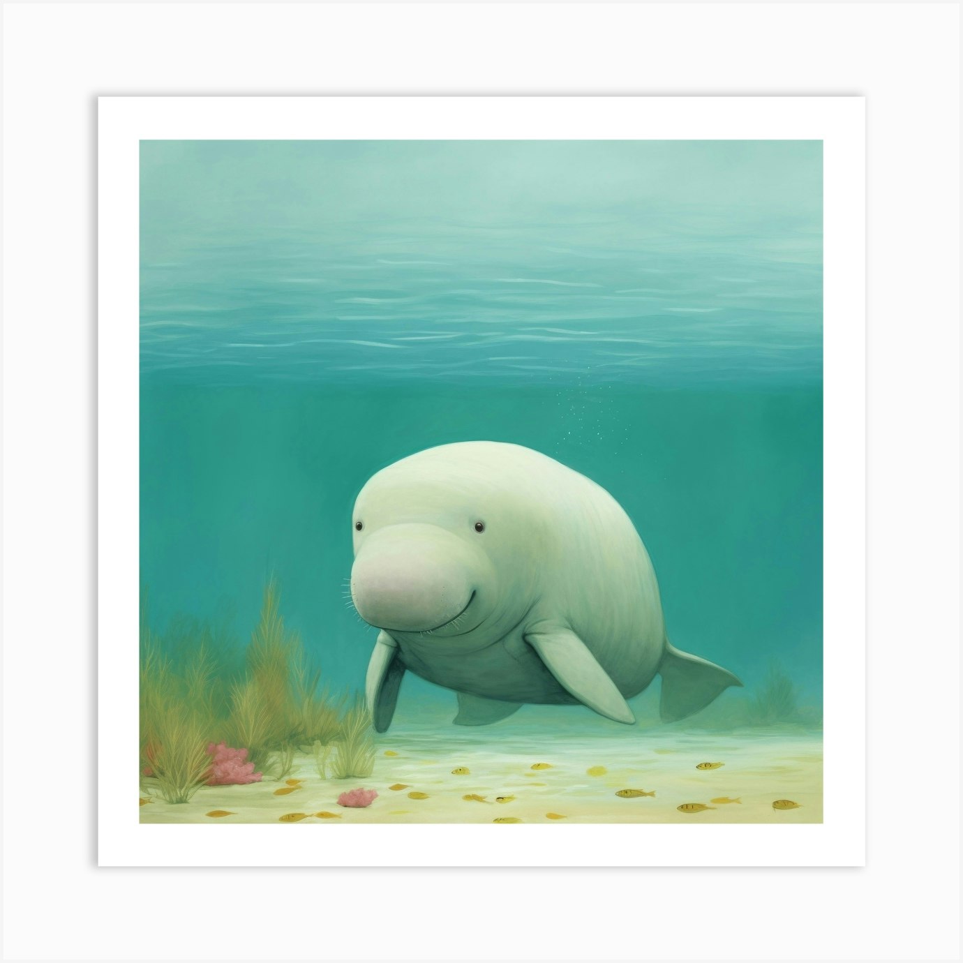 Manatee 1 Art Print by Aloke Design