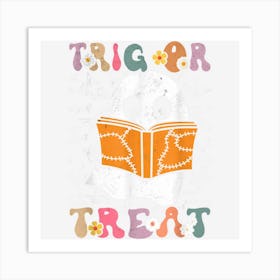 Trig Or Treat Math Teacher Halloween Spooky Teacher Art Print