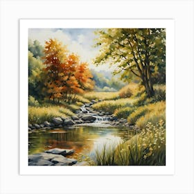 Autumn Stream 1 Art Print