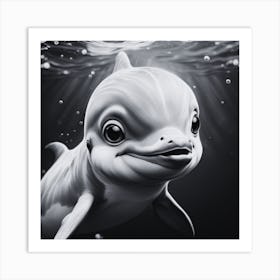 Cute Dolphin Art Print