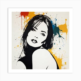 Modern art - woman colourful Art Print