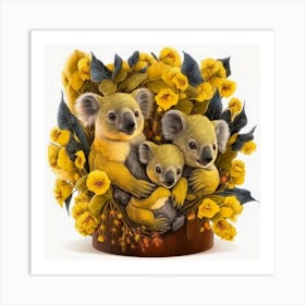 Koala Family Art Print