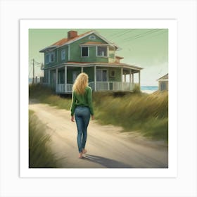 Barefoot On The Beach Art Print