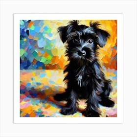 Black puppy 3 Art Print