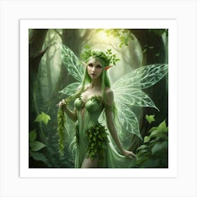 Fairy In The Woods 6 Art Print