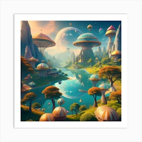 Alien Landscape Art Print