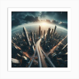 Futuristic Cityscape 2 Art Print