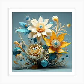 Flowers In A Vase 1 Art Print