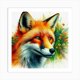 Fox Painting 1 Art Print