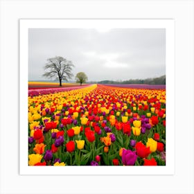 Tulip Field Art Print