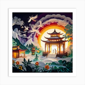 Chinese Paper Art 3 Art Print