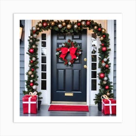 Christmas Door 8 Art Print