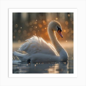 Cute Swan Art Print