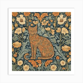 williams morris cat art2 Art Print