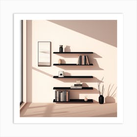 Room With Bookshelves Art Print