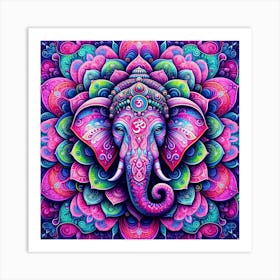 Elephant Mandala 1 Art Print