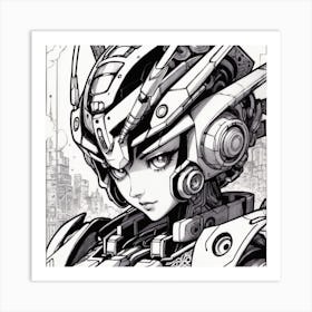 Robot Drawing, Robot Art, Robot Drawing, Robot Art Art Print