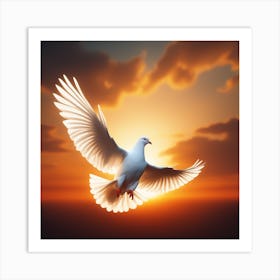 Dove In Flight Art Print