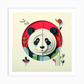 Minimalist, Panda 4 Art Print