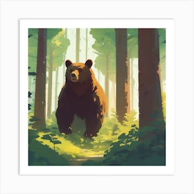 Bear In The Forest 16 Art Print