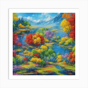 Autumn Lake Art Print