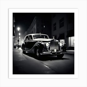 Rolls Royce At Night Art Print