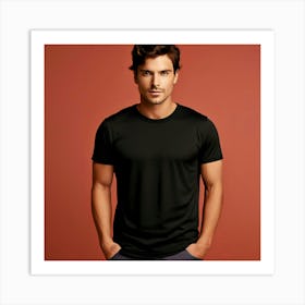 Mock Up Tshirt Blank Plain Cotton Unprinted Simple Minimalist Canvas Customizable Basic (8) Art Print