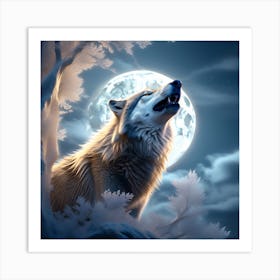 Howling Wolf Art Print