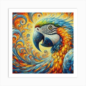 Parrot of American Grey 2 Art Print