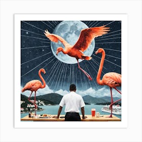 Flamingos 21 Art Print