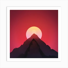 Sunset Mountain Art Print