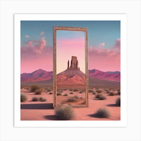 Window of desert Art Print