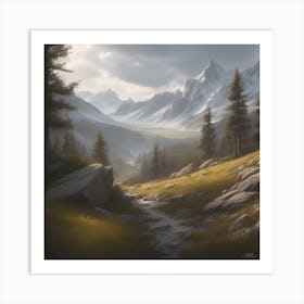 Mountain Landscape 46 Art Print