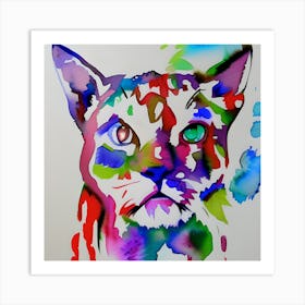 Cat Painting 6 Art Print