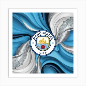 Manchester City F.C. Logo Wall Art Art Print