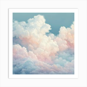 Pastel Clouds In The Sky Art Print