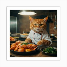 Chef Cat 2 Art Print