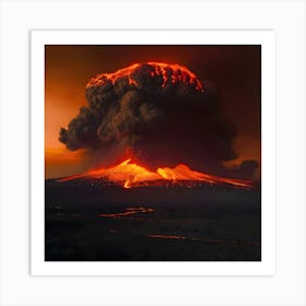 Volcano Eruption Art Print