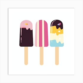 Ice Cream Pops Art Print