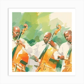 Jazz Musicians Playing Cello Art Print