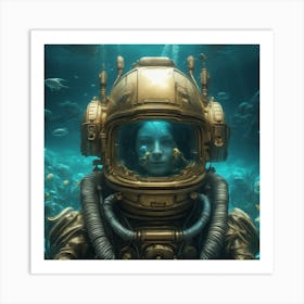 Underwater Girl Art Print