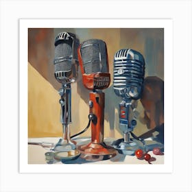 Three Microphones 1 Art Print