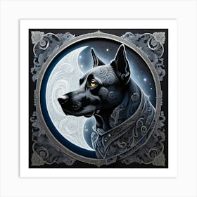 Dog Of The Moon Art Print