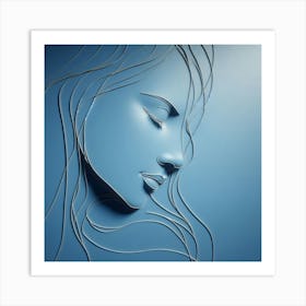 Silhouette a woman 4 Art Print