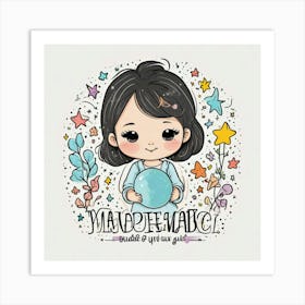 Little Girl With A Crystal Ball Art Print