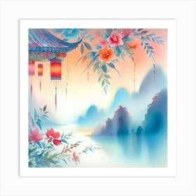 Chinese Landscape Painting 19 Art Print